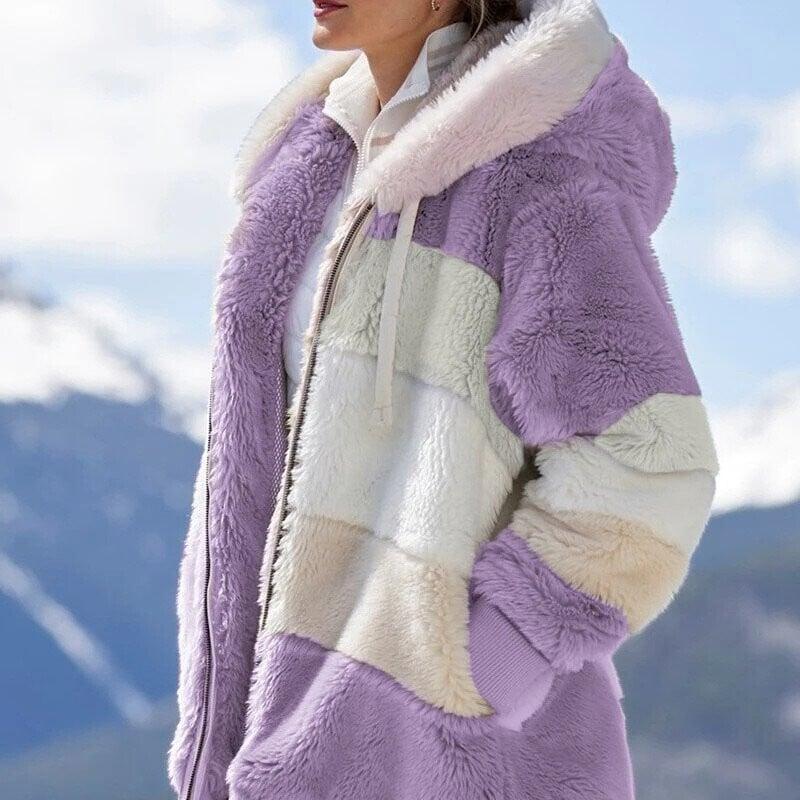 Gequilte contrastjack voor verfijnde warmte